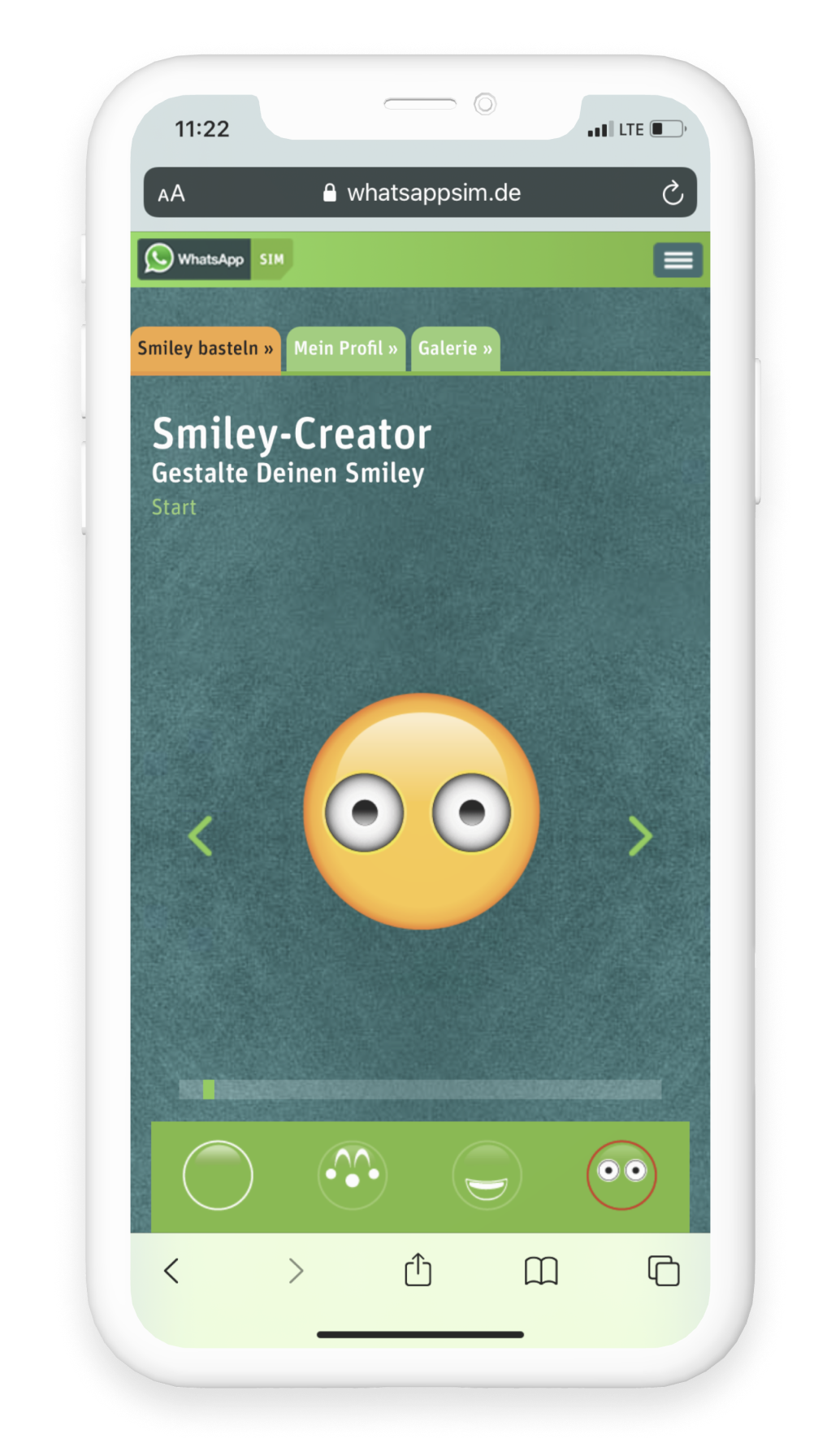 Anwendungs-Anleitung des WhatsApp SIM Smiley-Creator, um eigene Emojis zu erstellen