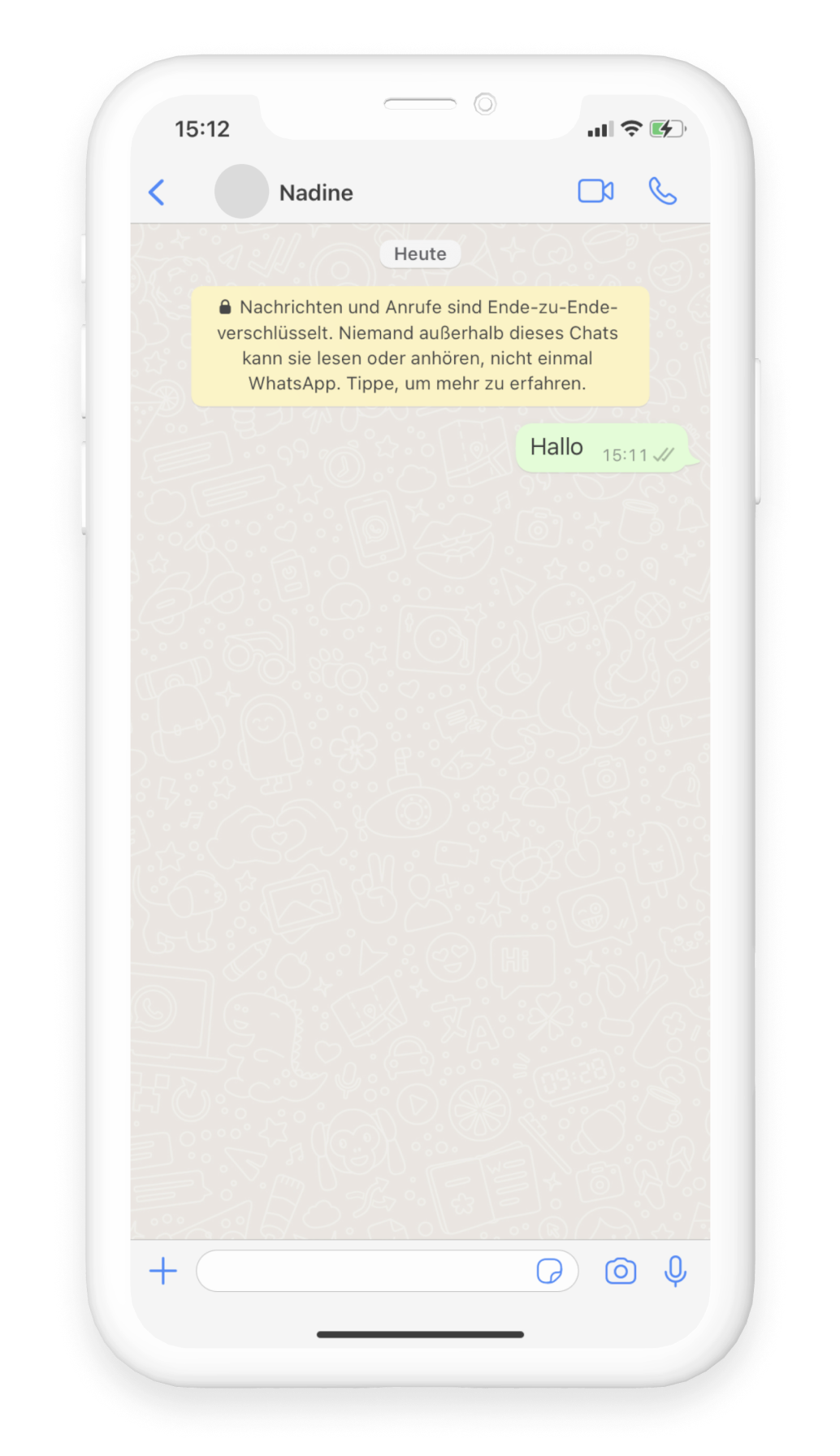 Um über WhatsApp zu telefonieren, öffne WhatsApp und gehe in den Chat mit dem Kontakt, den du anrufen möchtest